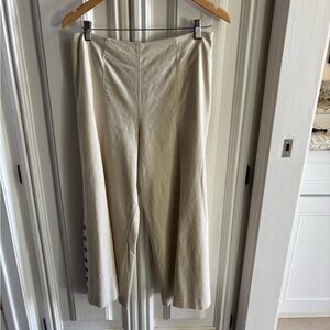 Anthropologie Tan Pleated Ankle Pants